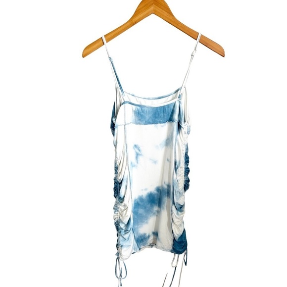 Princess Polly Milan Tie Dye Angelcore Soft Girl Mini Dress in Blue Size 8 - Picture 10 of 11